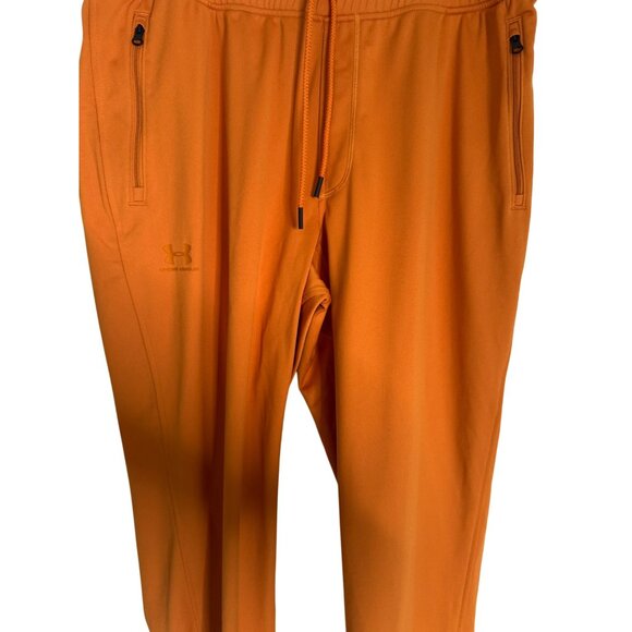 NWT Under Armour XL Mens Jogger Pants Orange Loose Fit 100% Polyester - Picture 4 of 16